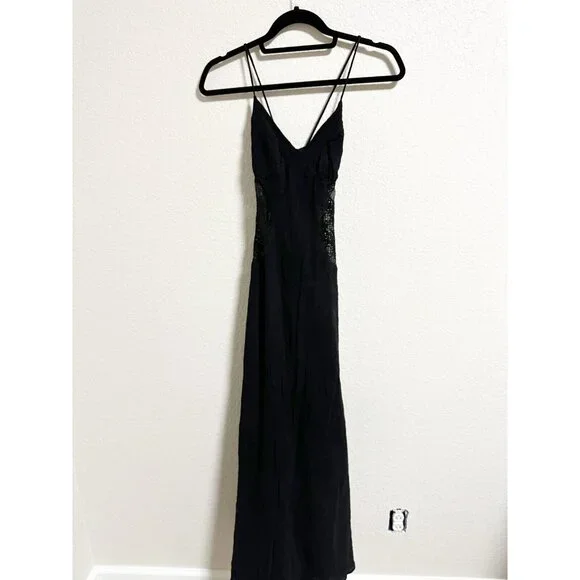 SABO Womens Harlie Maxi Dress Strappy Lace Cut Out Open Back Sleeveless Large - Picture 3 of 7